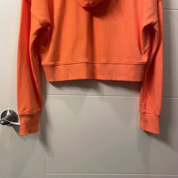 NWT Aerie Offline Oversized Full Zip Cropped Jacket Hoodie Orange Salmon XS - Picture 9 of 16